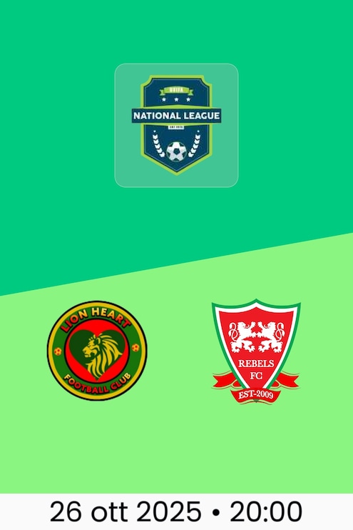 Lion Heart FC - Rebels FC | Lega Nazionale BVIFA 2025/26