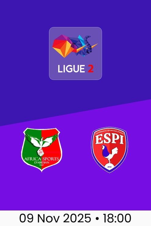 Africa Sports v ES Issia | Côte d'Ivoire Ligue 2 2025/26