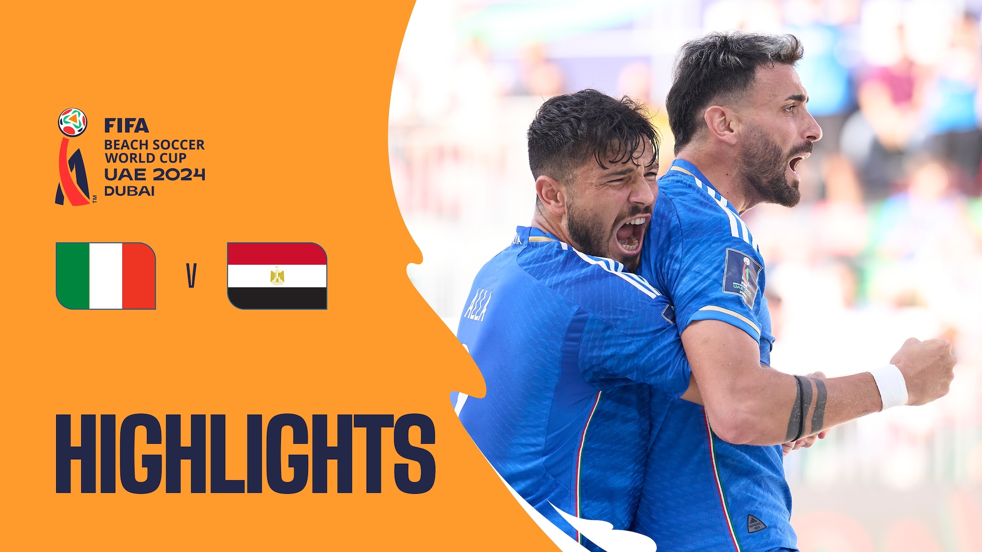 Italia - Egitto | Gruppo A | Coppa del mondo FIFA Beach Soccer Emirati Arabi Uniti 2024 Dubai™ | Highlights