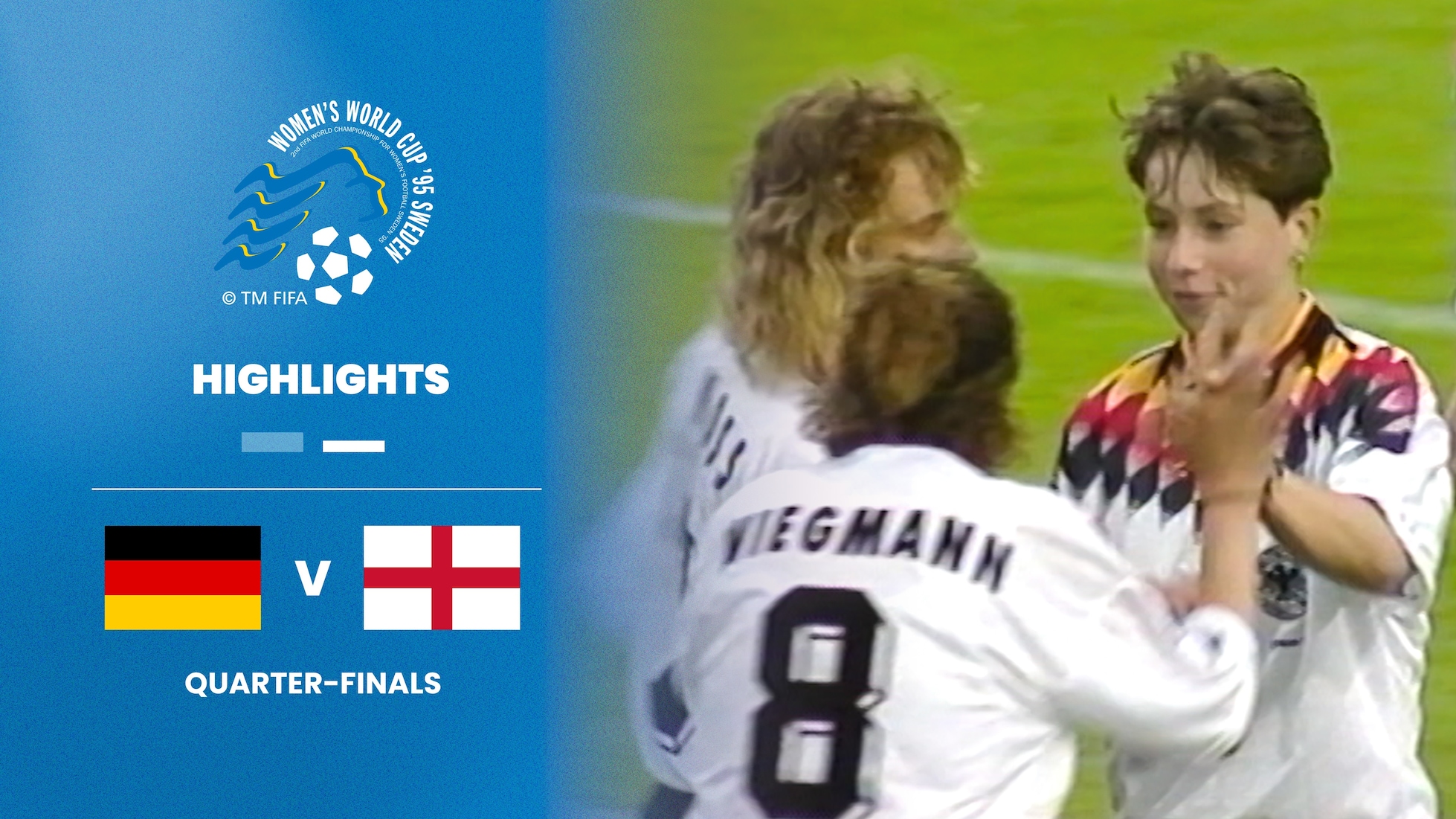 Deutschland - England | Viertelfinale | FIFA Frauenfussball-Weltmeisterschaft Schweden 1995™ | Highlights