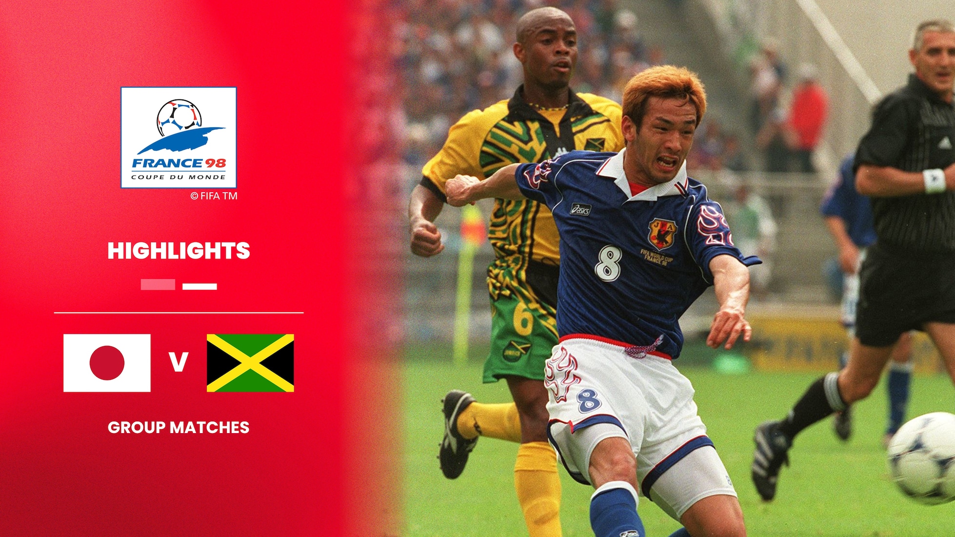 Japón vs Jamaica | Grupo H | Copa Mundial de la FIFA Francia 1998™ | Highlights