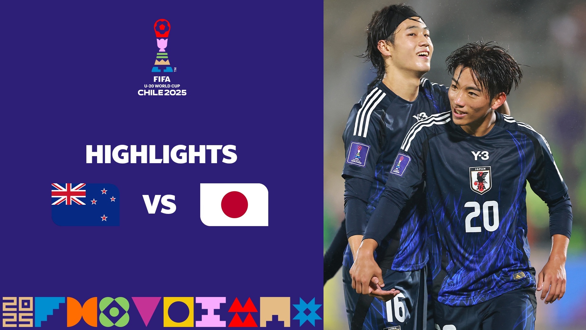 Nova Zelândia x Japão | Grupo A | Copa do Mundo Sub-20 da FIFA Chile 2025™ | Melhores momentos