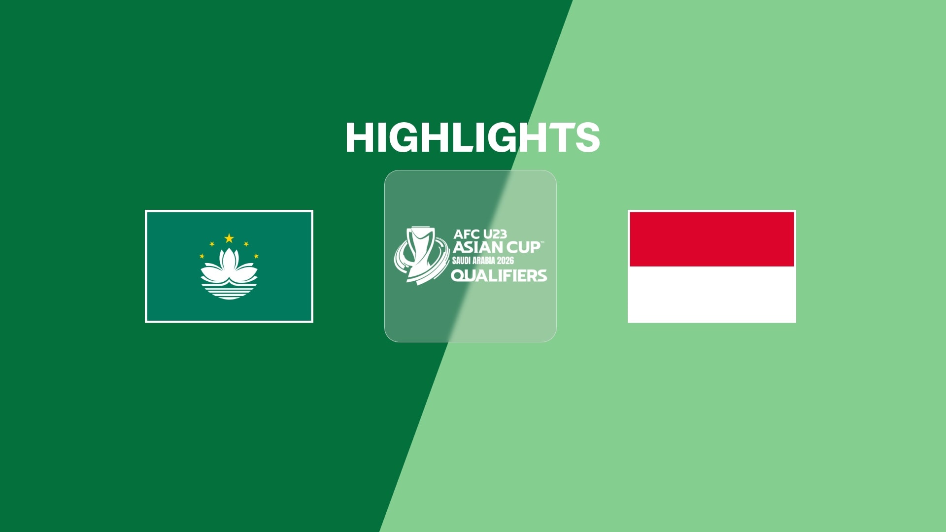 Macao - Indonésie | Groupe J | Qualifications de la Coupe d'Asie U23 de l'AFC 2026 | Résumé vidéo