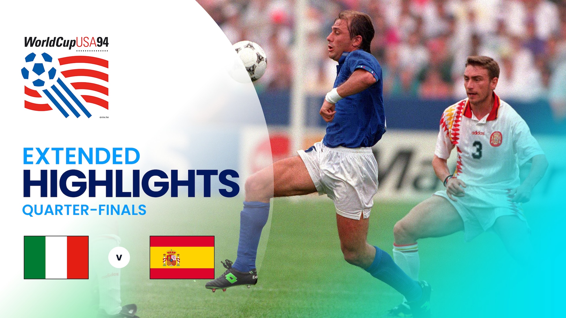 Italien - Spanien | Viertelfinale | FIFA Fussball-Weltmeisterschaft USA 1994™ | Erweiterte Highlights