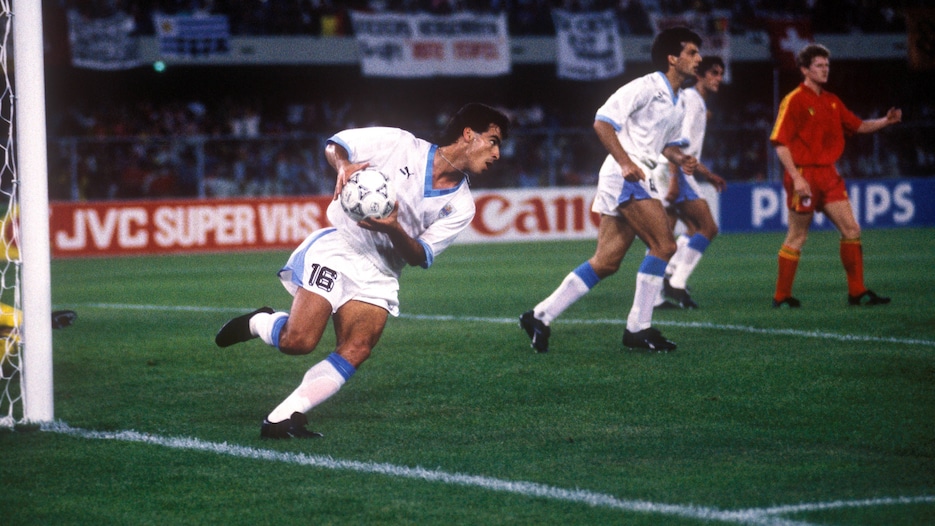 Pablo Bengoechea Goal 73' | Belgium vs Uruguay | 1990 FIFA World Cup Italy™