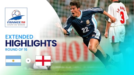 Argentina vs Inglaterra | Octavos de final | Copa Mundial de la FIFA Francia 1998™ | Highlights Extendidos