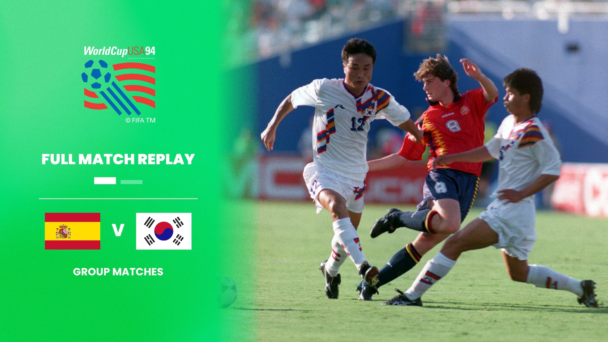 España vs República de Corea | Grupo C | Copa Mundial de la FIFA Estados Unidos 1994™ | Partido Completo