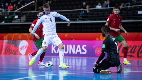 Portugal x Sérvia | Oitavas de Final | Copa do Mundo FIFA de Futsal de 2021, na Lituânia | Melhores Momentos