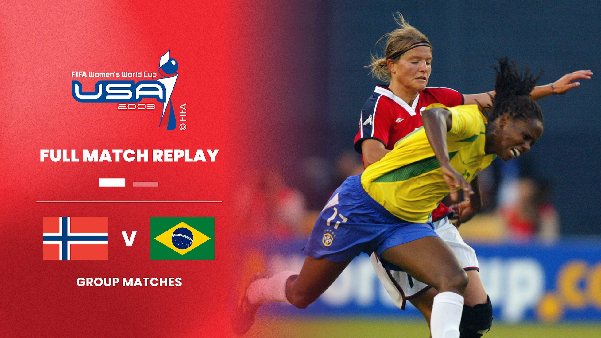 Norwegen - Brasilien | Gruppe B | FIFA Frauenfussball-Weltmeisterschaft USA 2003™ | Spiel in voller Länge