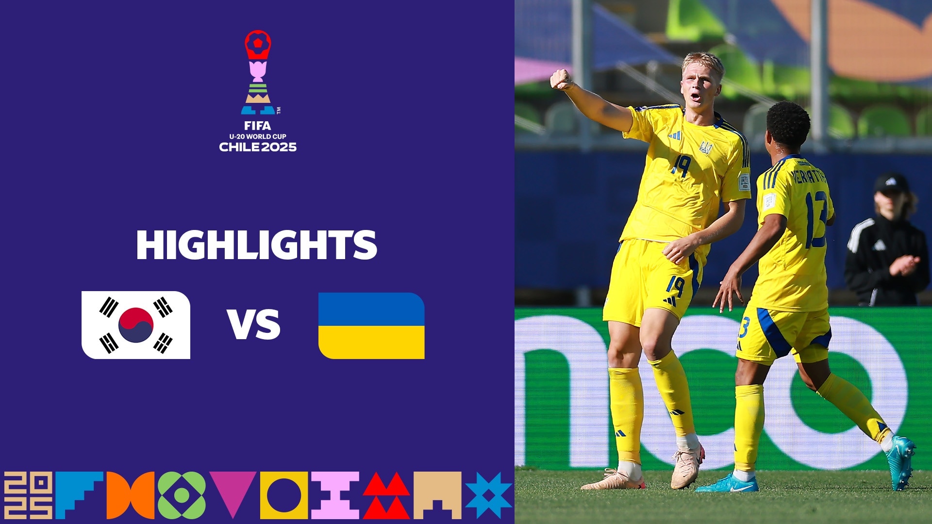 República de Corea vs Ucrania | Grupo B | Copa Mundial Sub-20 de la FIFA Chile 2025™ | Highlights