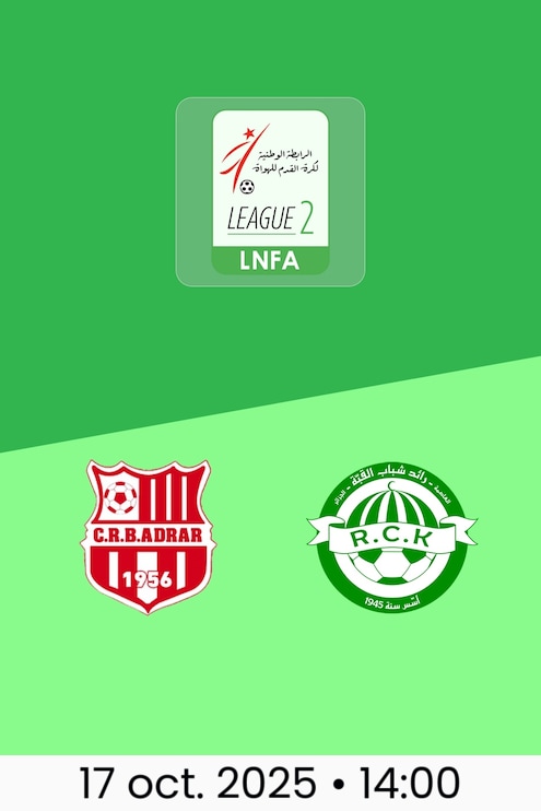CRB Adrar - RC Kouba | Ligue 2 2025/26