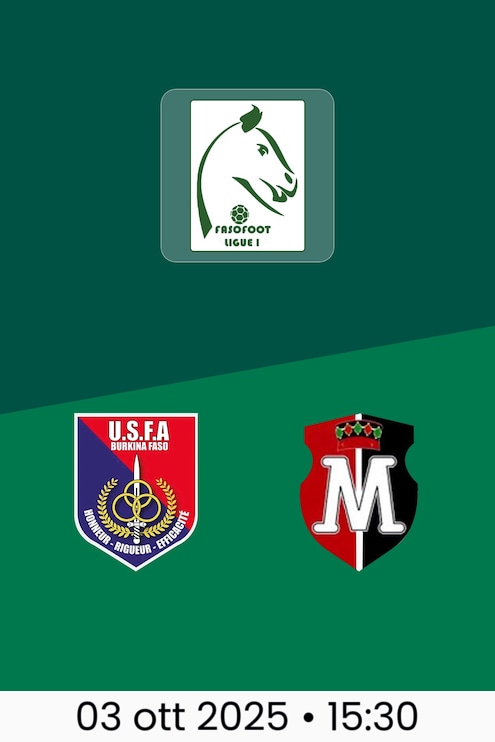 USFA - Majestic FC | Burkina Faso Ligue 1 2025-26