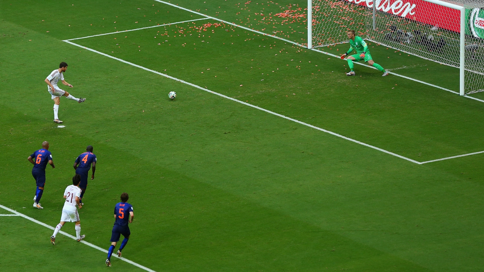 Xabi Alonso Goal 26' | Spain v Netherlands | 2014 FIFA World Cup Brazil™