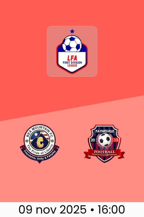 Bea Mountain FC x Paynesville FC | LFA First Division League 2025/26