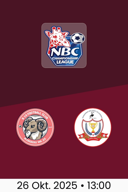 B19 FC - TMA | Tanzania Championship League 2025/26