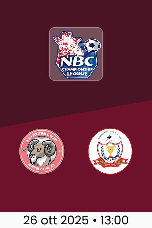 B19 FC - TMA | Tanzania Championship League 2025/26