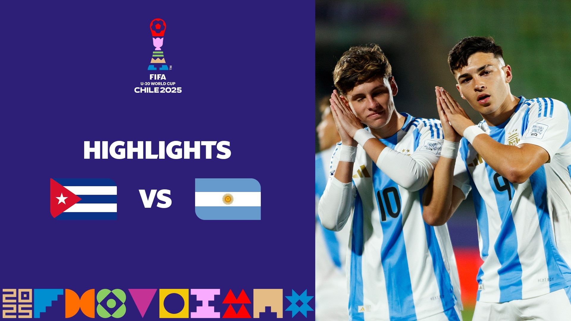 Cuba vs Argentina | Grupo D | Copa Mundial Sub-20 de la FIFA Chile 2025™ | Highlights