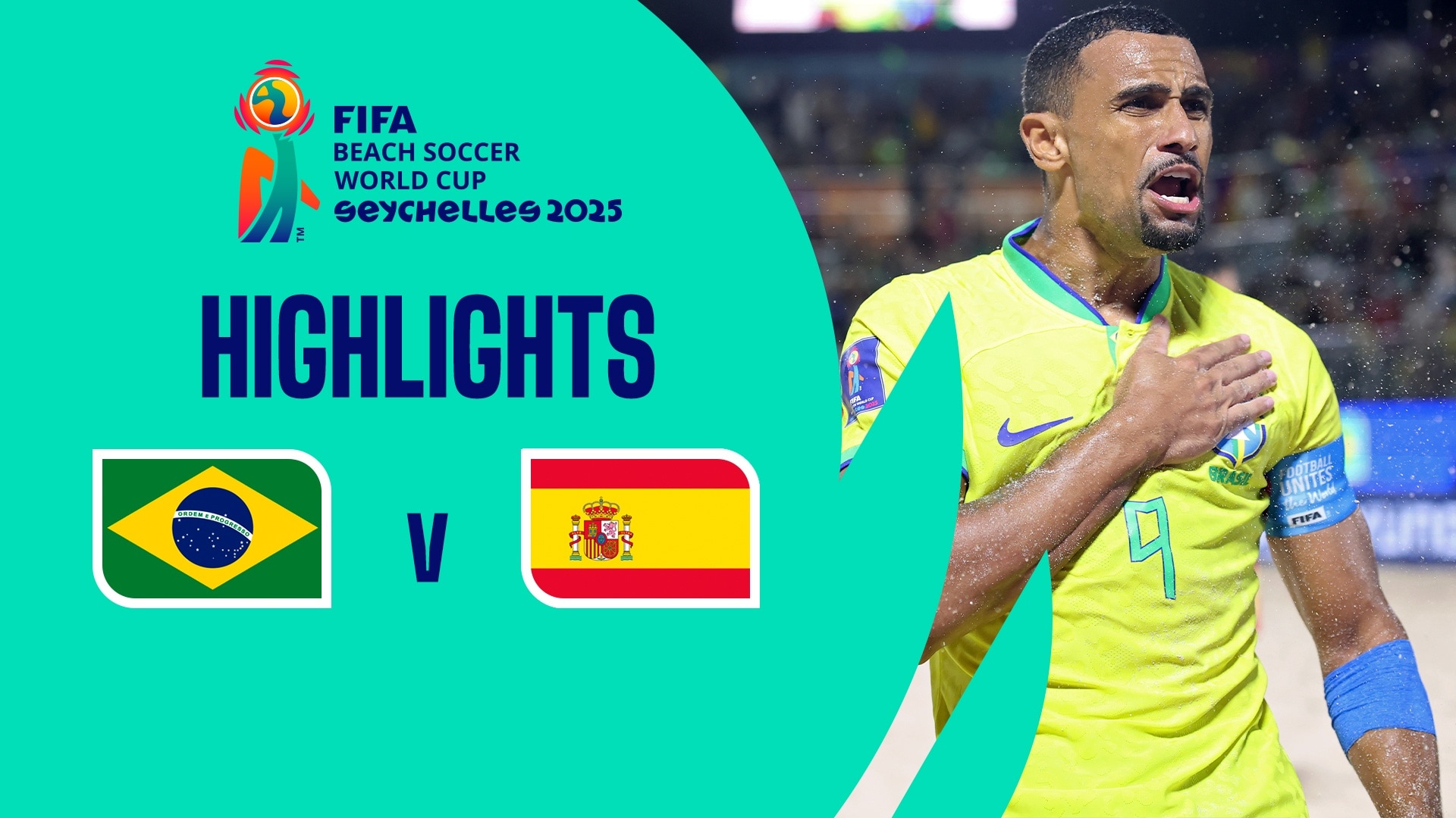 Brazil v Spain | Quarter-finals | FIFA Beach Soccer World Cup Seychelles 2025™ | Highlights