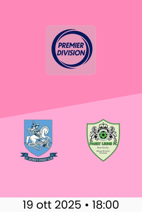 St. George's Colts - Paget Lions FC | Bermuda Premier Division 2025/26