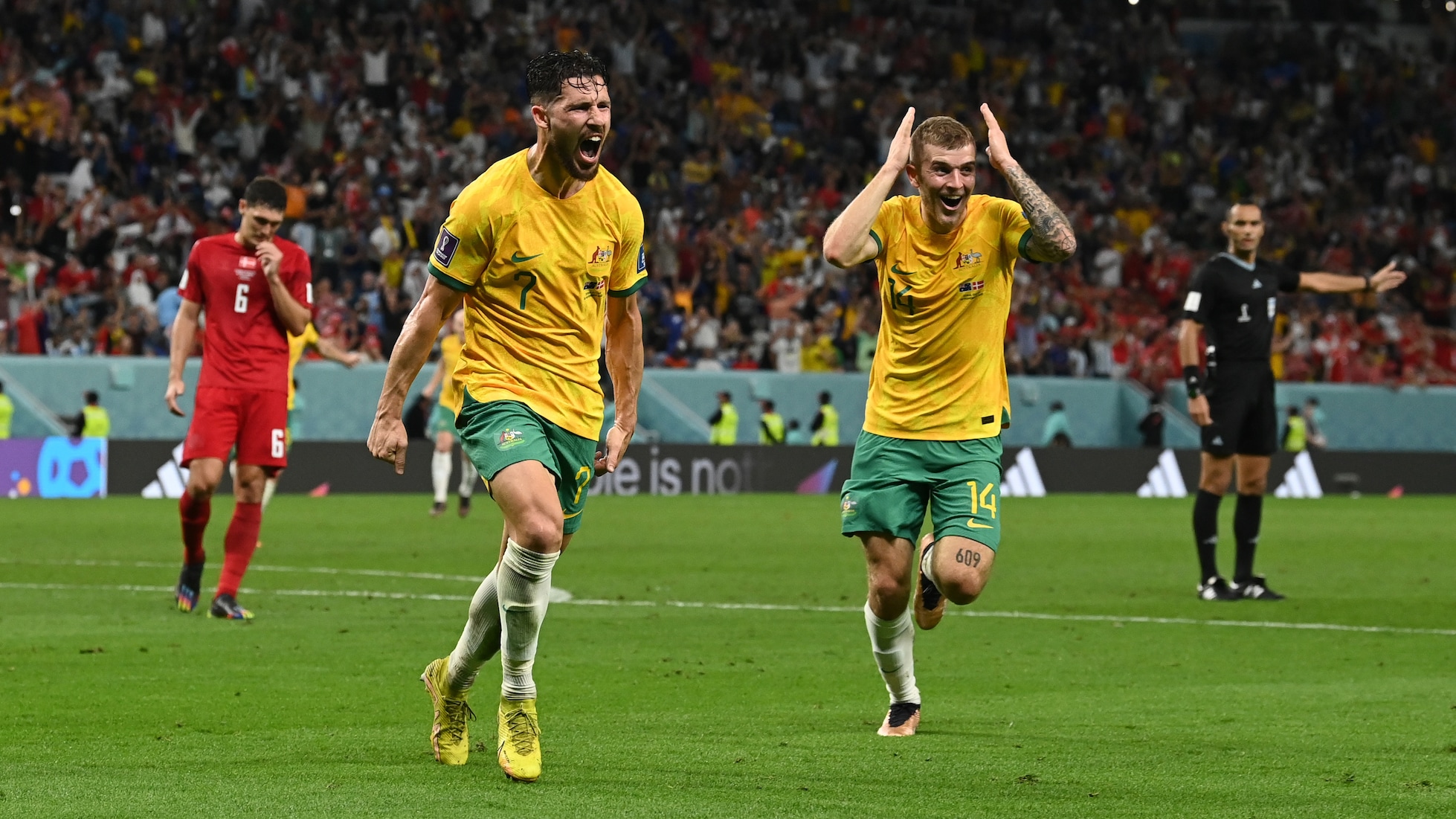 Mathew Leckie Goal 60' | Australia v Denmark | FIFA World Cup Qatar 2022™