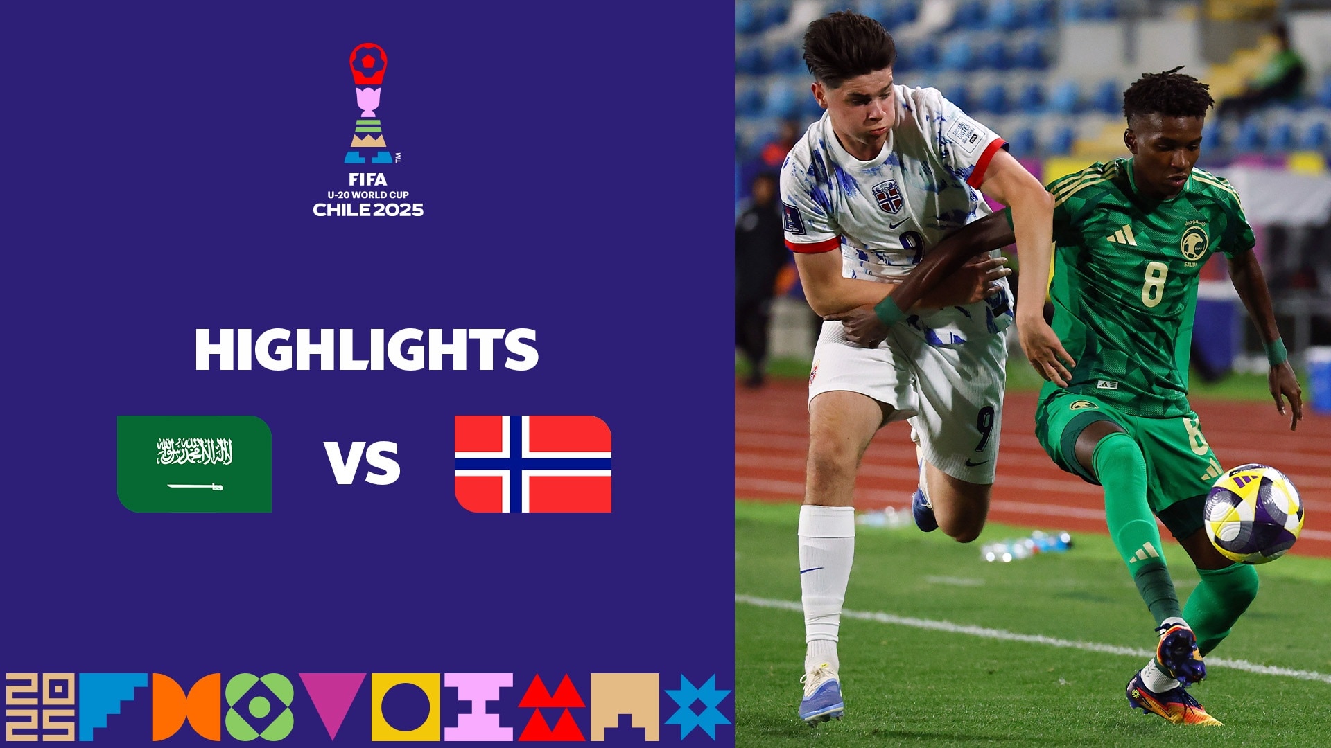 Arábia Saudita x Noruega | Grupo F | Copa do Mundo Sub-20 da FIFA Chile 2025™ | Melhores momentos