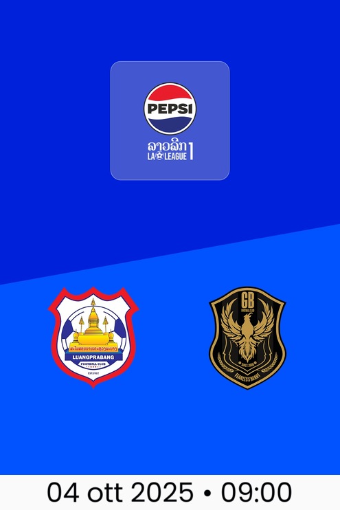 Luang Prabang EDL FC - GB FC | Lao League 1 2025/26