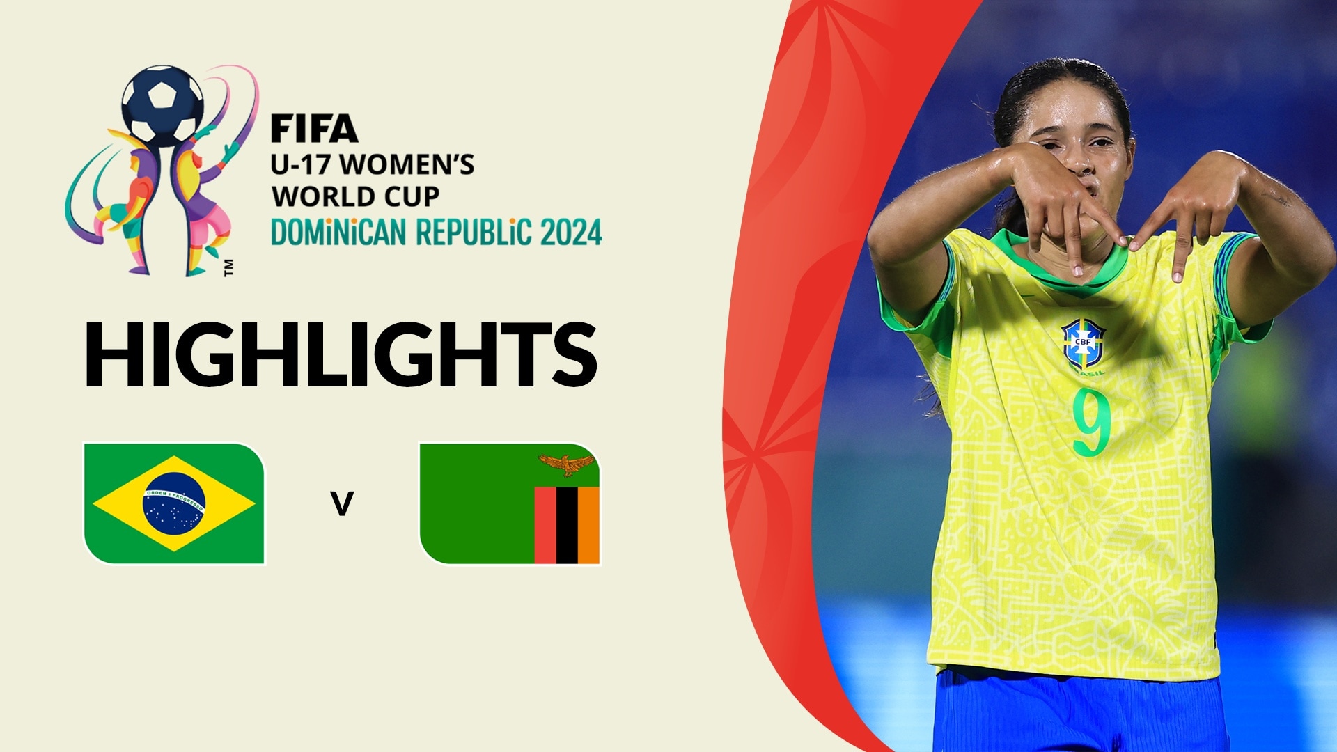 Brasil x Zâmbia | Grupo D | Copa do Mundo Feminina Sub-17 da FIFA República Dominicana 2024™ | Melhores momentos