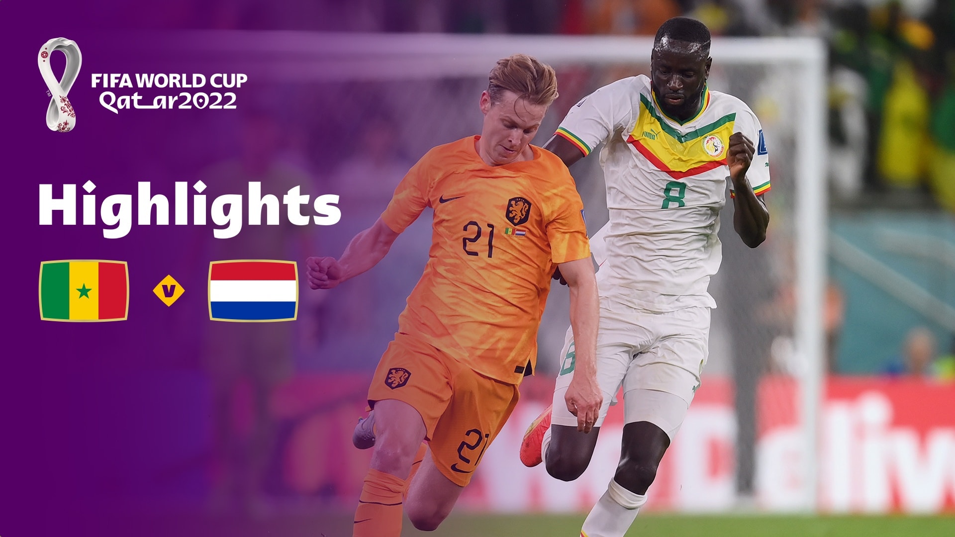 Senegal vs. Países Bajos | Grupo A | Copa Mundial de la FIFA Catar 2022™ | Highlights (sin relato)