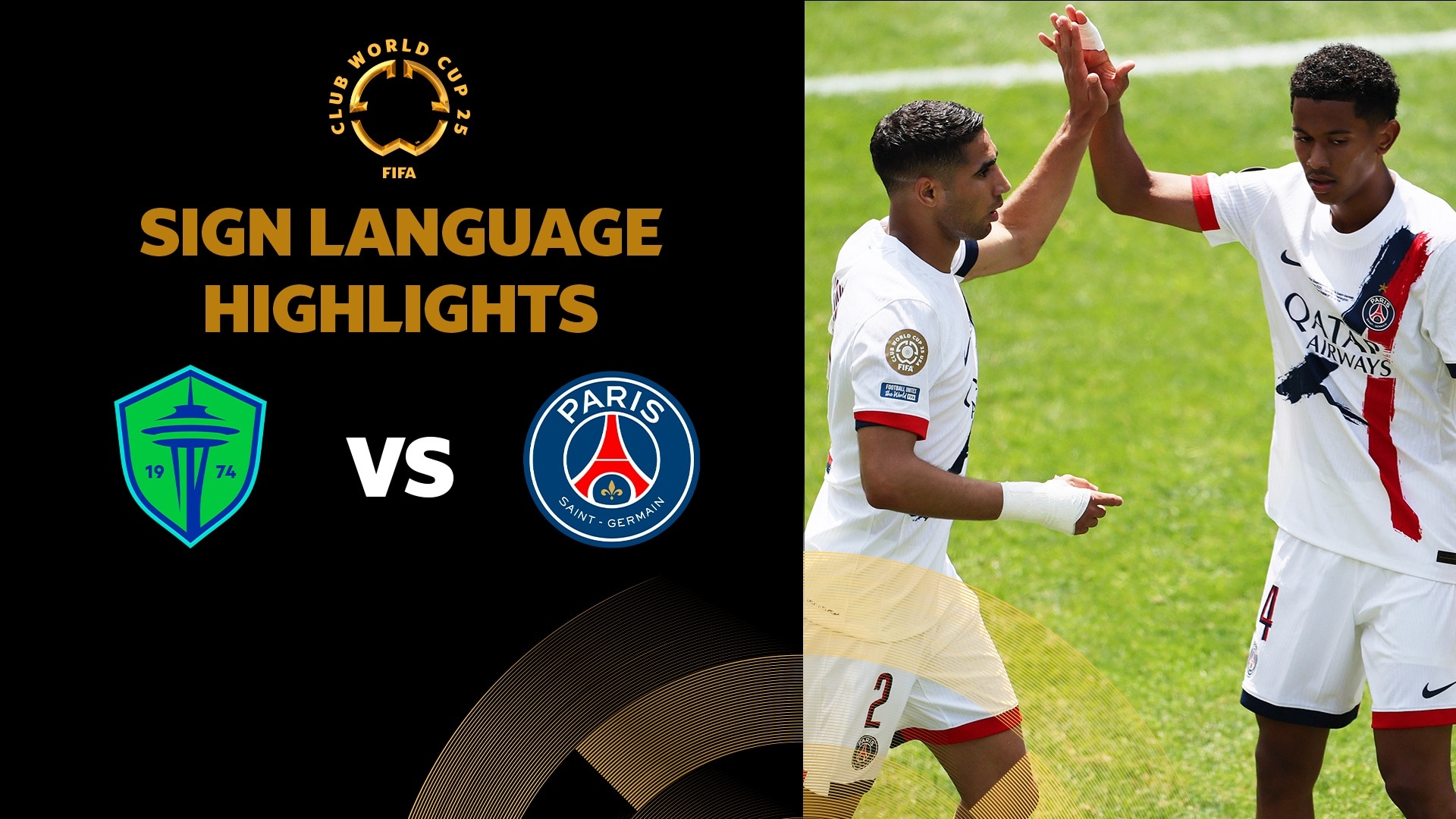 Seattle Sounders FC x Paris Saint-Germain | Grupo B | FIFA Club World Cup 2025™ | Melhores momentos (Linguagem de sinais)