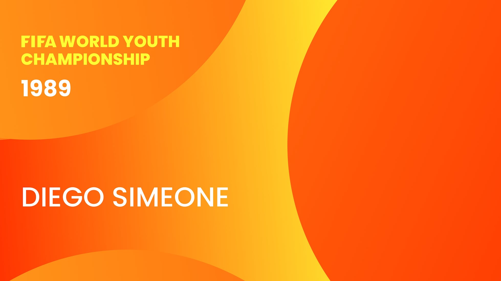 Diego Simeone à 19 ans | Championnat du Monde Juniors de la FIFA, Arabie Saoudite 1989™