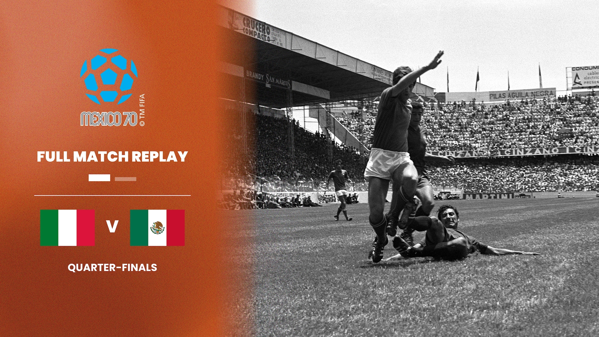 Italia vs México | Cuartos de final | Copa Mundial de la FIFA México 1970™ | Partido completo
