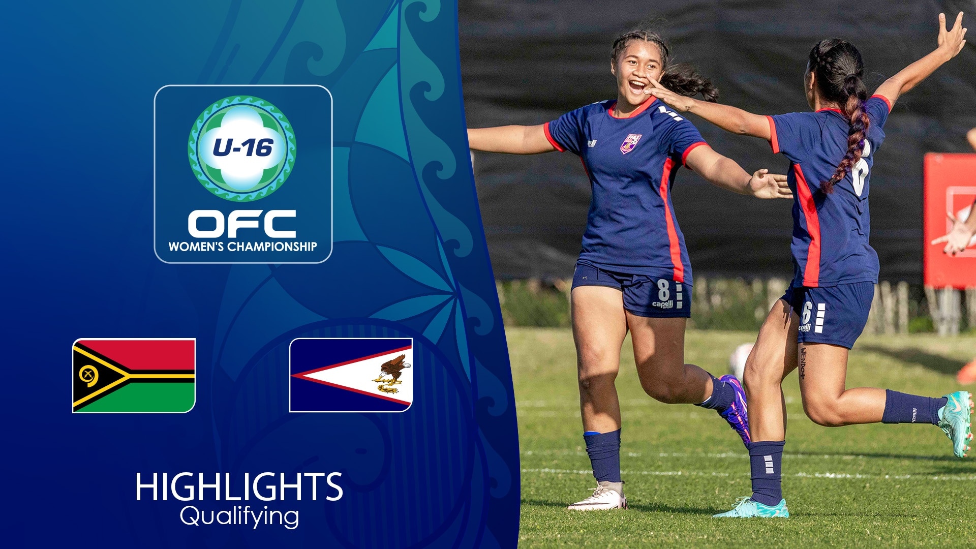 Papua New Guinea x American Samoa | Fase de qualificação | Campeonato Feminino Sub-16 da OFC 2025 | Melhores momentos