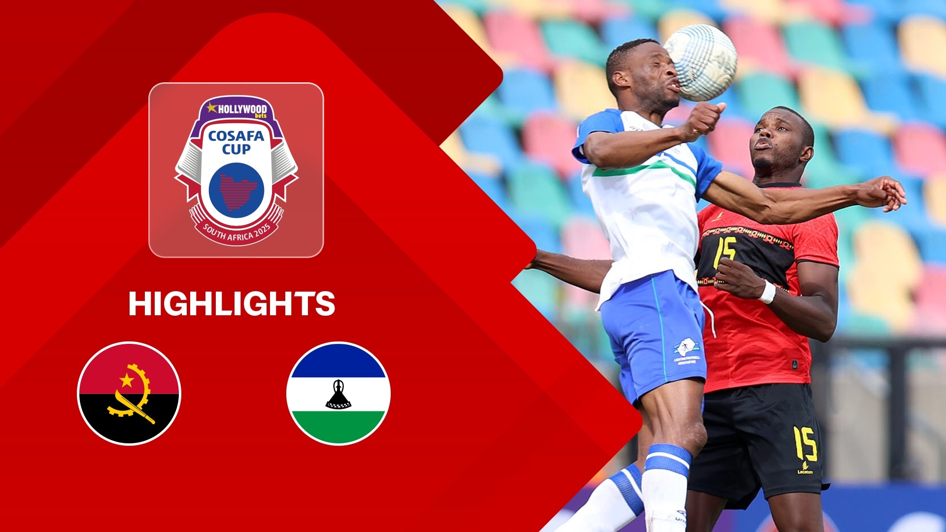 Angola vs Lesoto | Fase de grupos | HOLLYWOODBETS COSAFA Cup 2025 | Highlights
