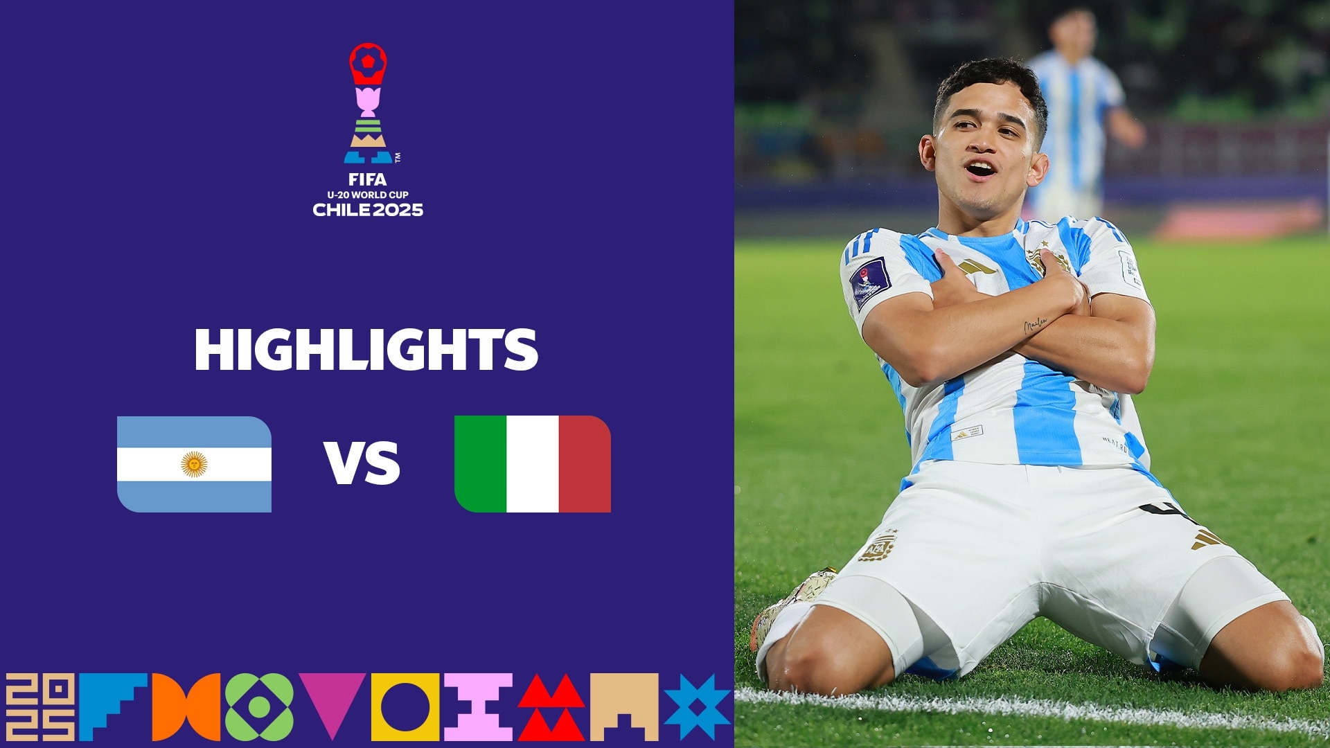 Argentina vs Italia | Grupo D | Copa Mundial Sub-20 de la FIFA Chile 2025™ | Highlights