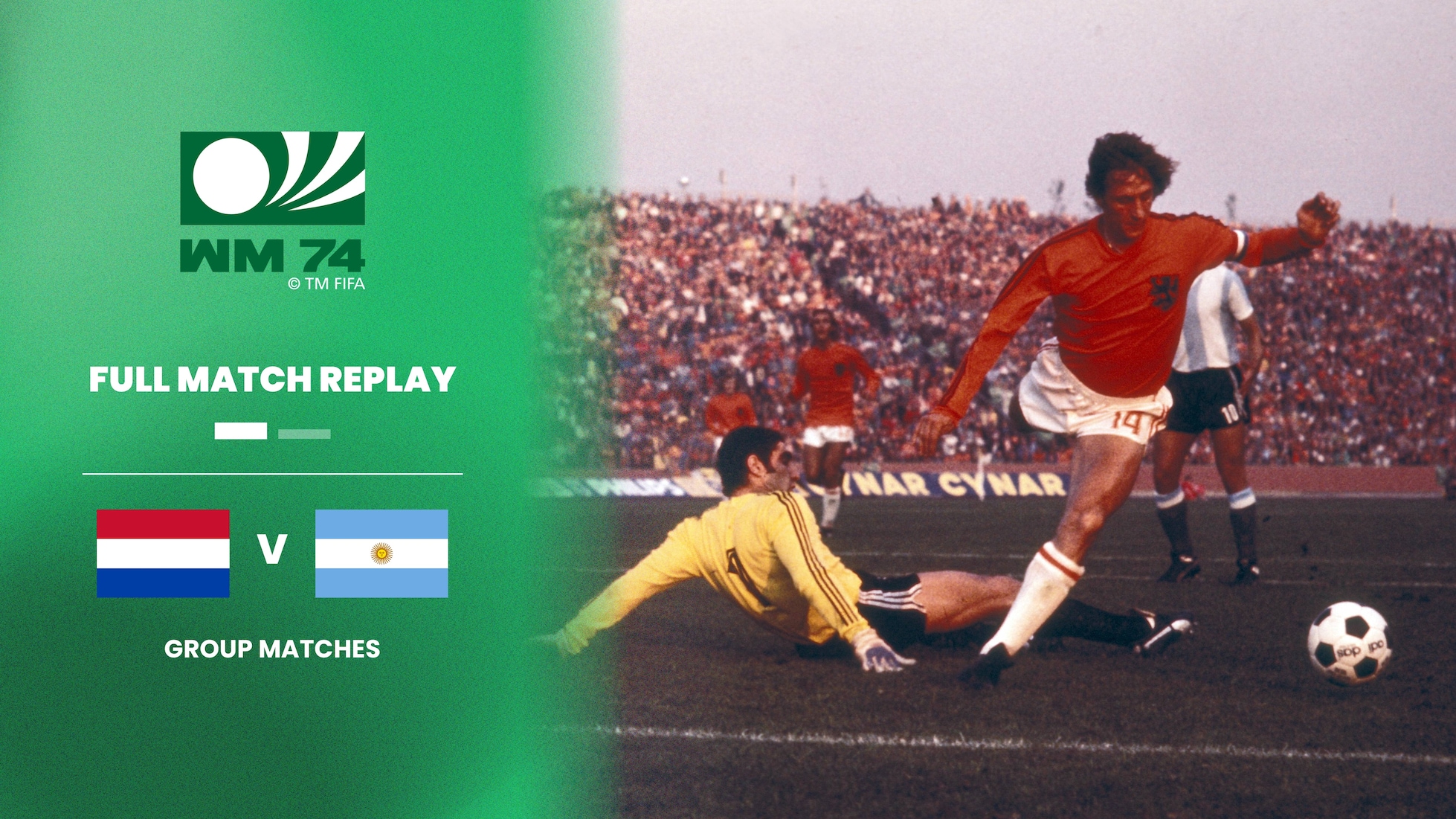 Pays-Bas - Argentine | Deuxième Tour - Groupe A | Coupe du Monde de la FIFA, Allemagne 1974™ | Match complet