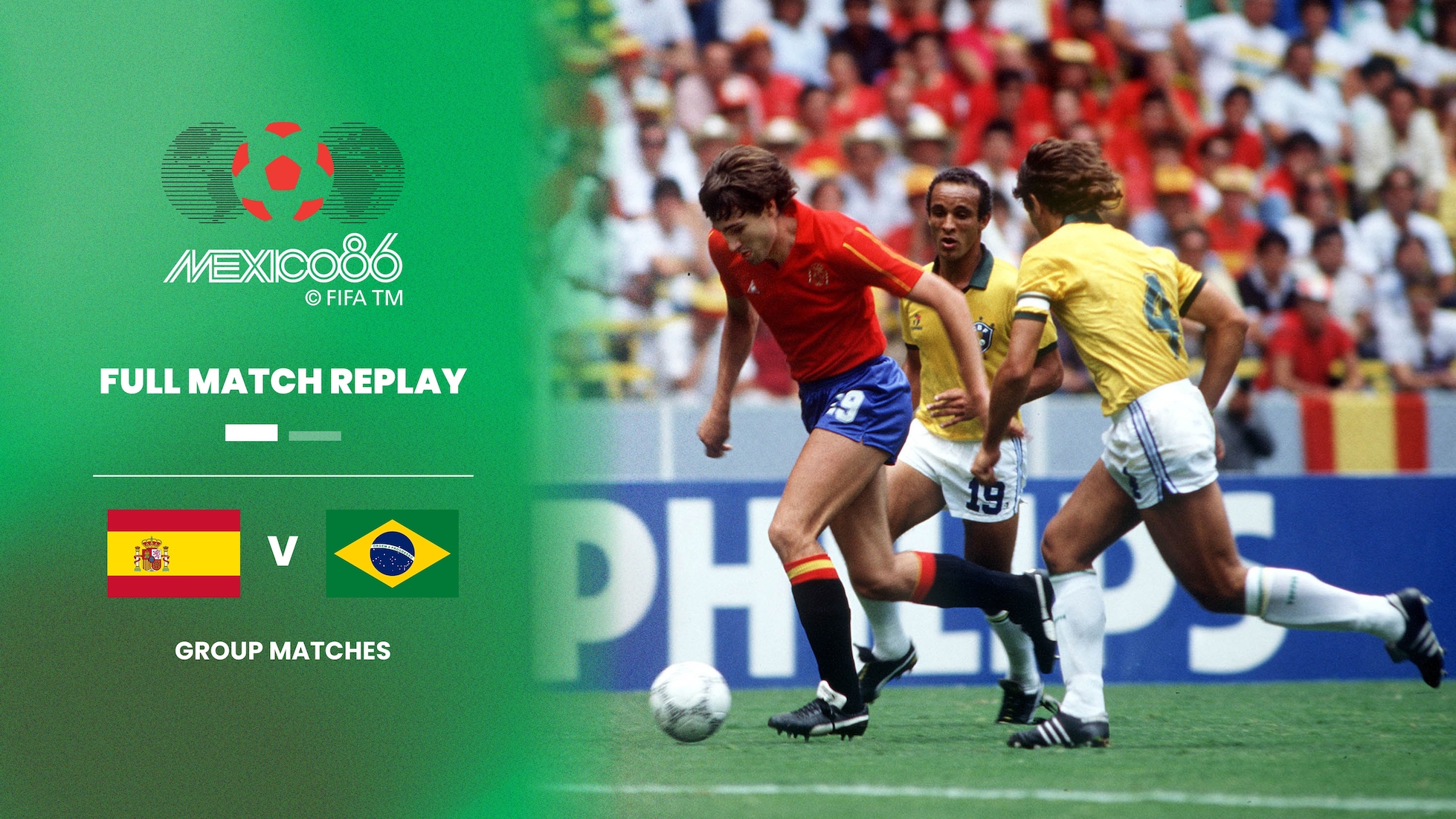 Espanha x Brasil | Grupo D | Copa do Mundo da FIFA México 1986™ | Jogo completo