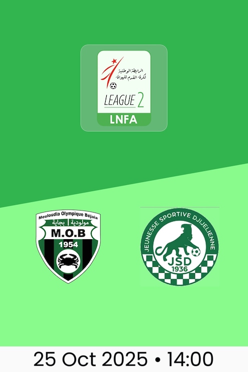 MO Béjaïa v JS Djijel | Ligue 2 2025/26