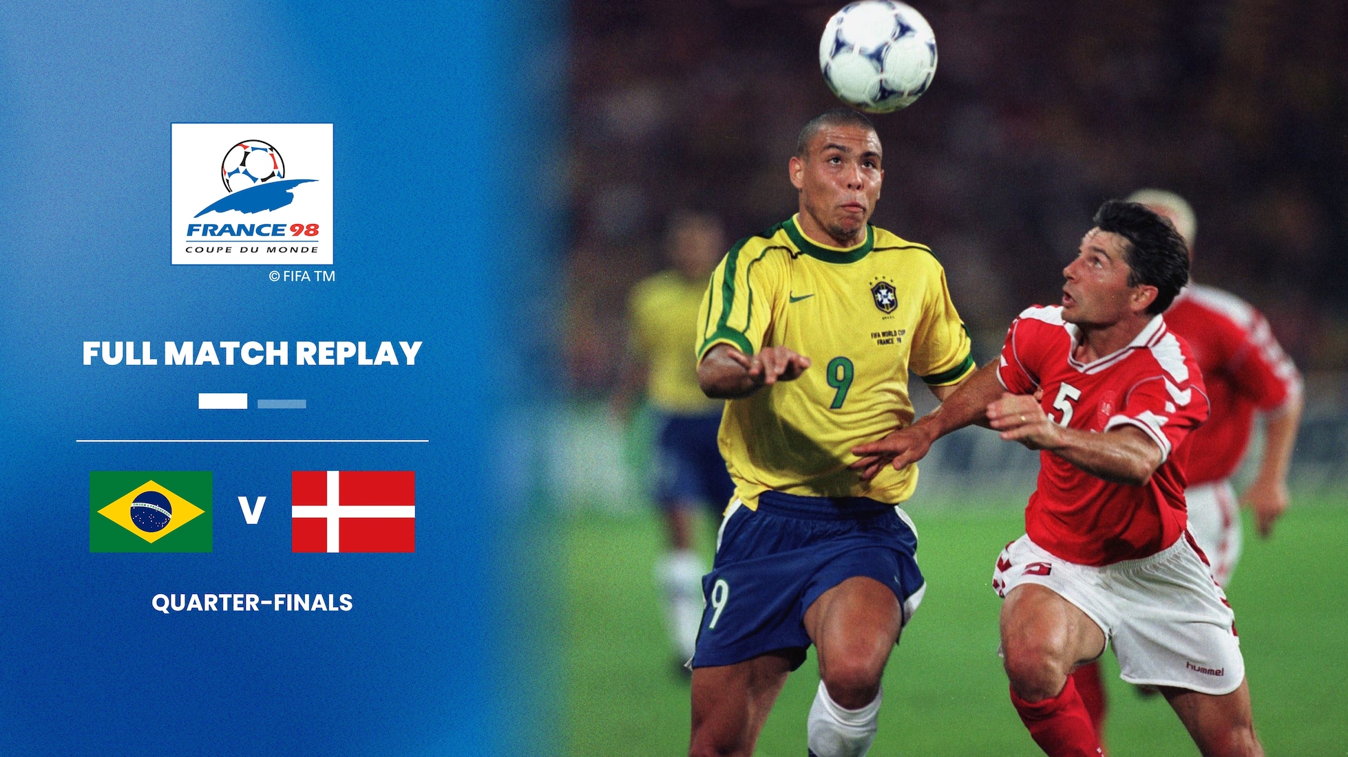 Brazil v Denmark | Quarter-finals | 1998 FIFA World Cup France™ | Full Match Replay
