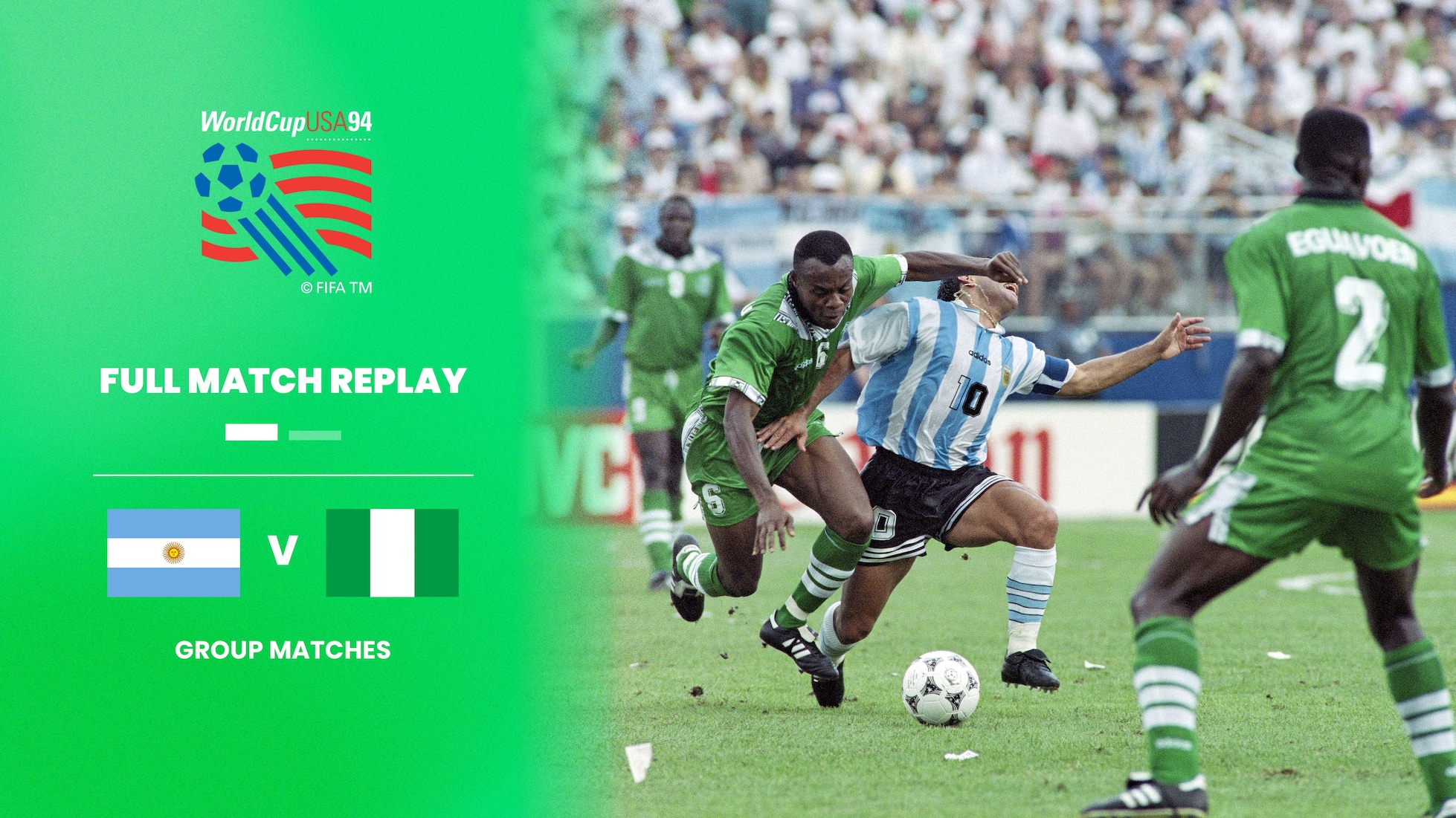 Argentinien - Nigeria | Gruppe D | FIFA Fussball-Weltmeisterschaft USA 1994™ | Spiel in voller Länge