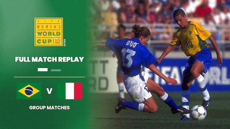 Brasil vs Italia | Grupo B | Copa Mundial del Fútbol Femenino de la FIFA EE UU 1999™ | Partido Completo