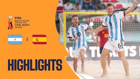Argentina v Spain | Group B | FIFA Beach Soccer World Cup UAE 2024 Dubai™ | Highlights