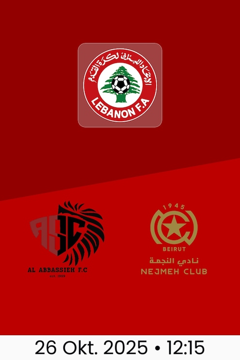 Riyadi Abbasiya - Nejmeh SC | Runde 5 | Erste Liga 2025/26