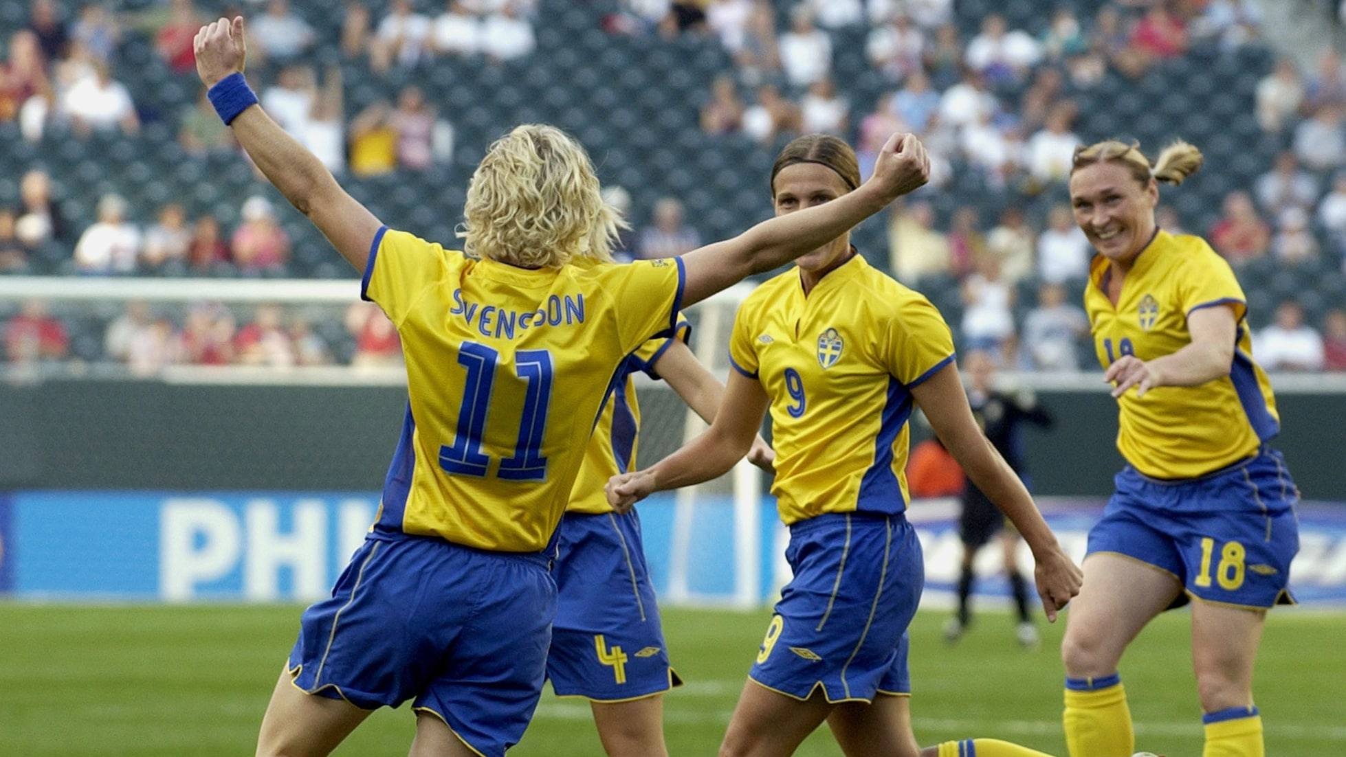 Gol de Victoria Svensson 7' | Suecia vs RDP de Corea | Copa Mundial del Fútbol Femenino de la FIFA EE UU 2003™