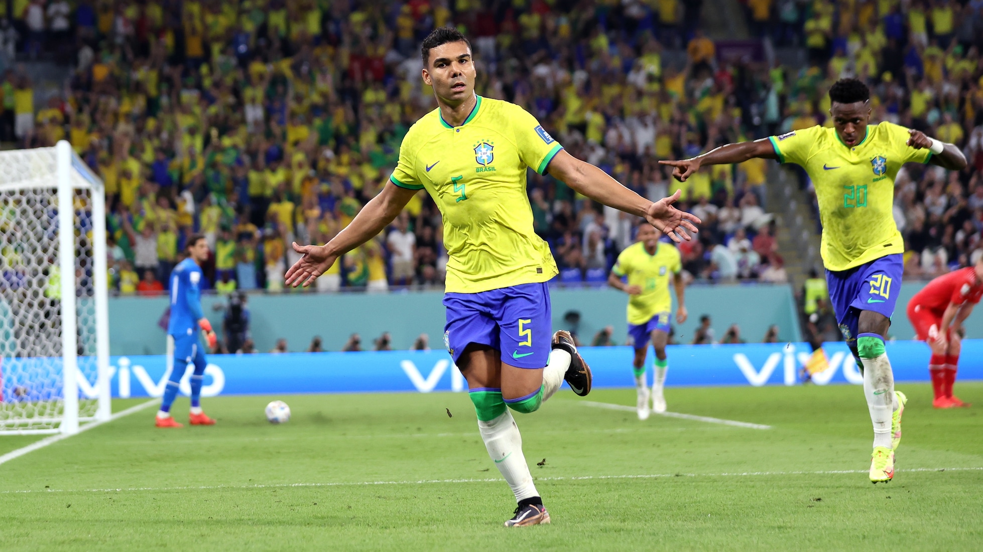 Das Tor von Casemiro 83' | Brasilien - Schweiz | FIFA Fussball-Weltmeisterschaft Katar 2022™