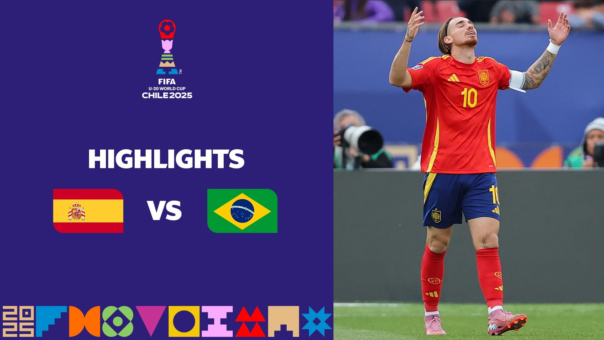 Spain v Brazil | Group C | FIFA U-20 World Cup Chile 2025™ | Highlights