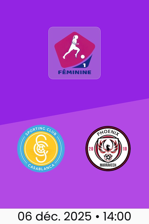 Sporting Casablanca - Phoenix Football Academy | Championnat Féminin D1 2025-26