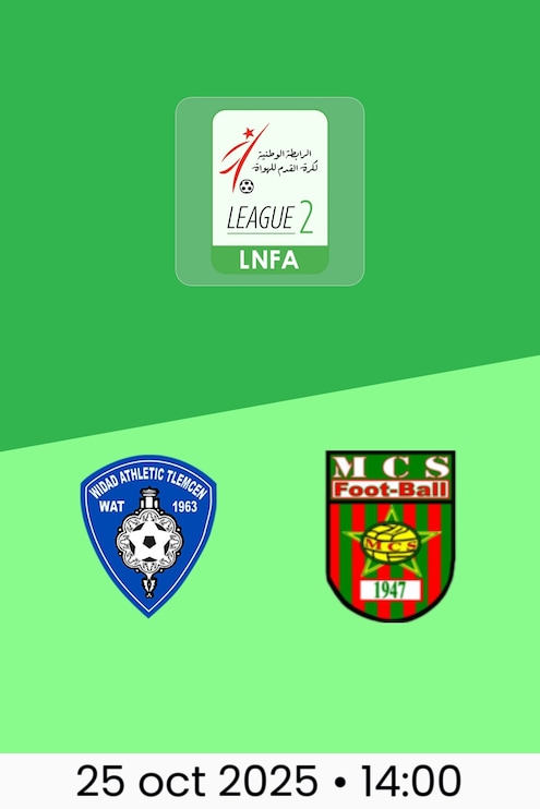 WA Tlemcen vs MC Saida | Ligue 2 2025/26