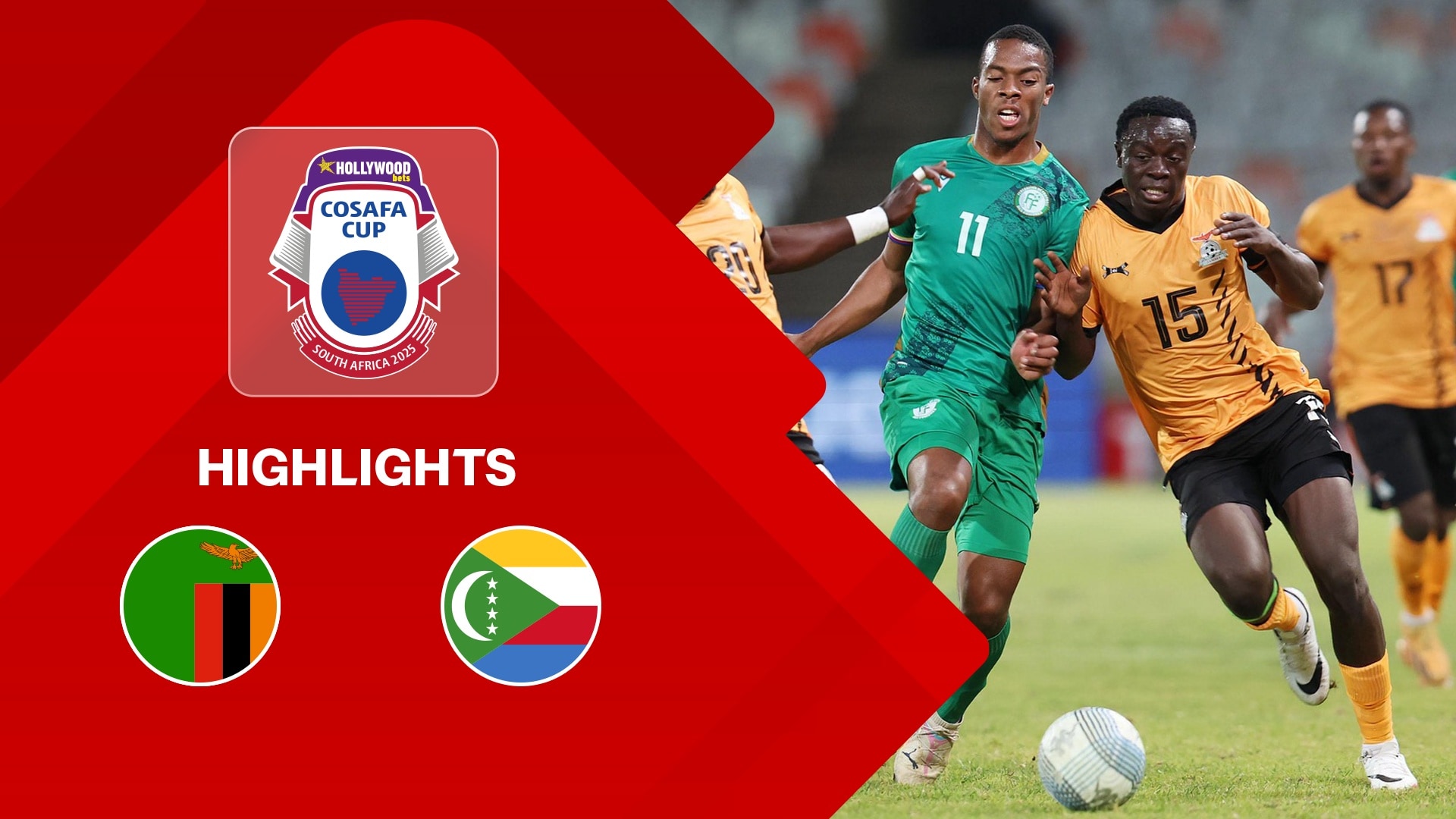 Zambia v Comoros | Group Stage | HOLLYWOODBETS COSAFA Cup 2025 | Highlights
