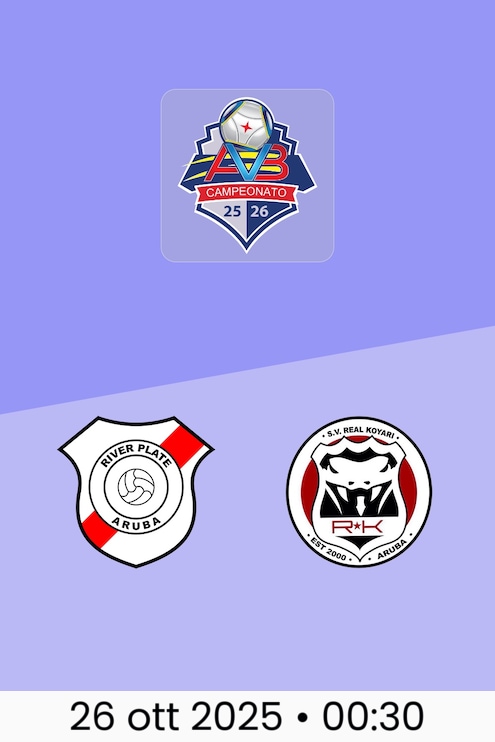 River Plate Aruba - Real Koyari | Division Honor 2025-26