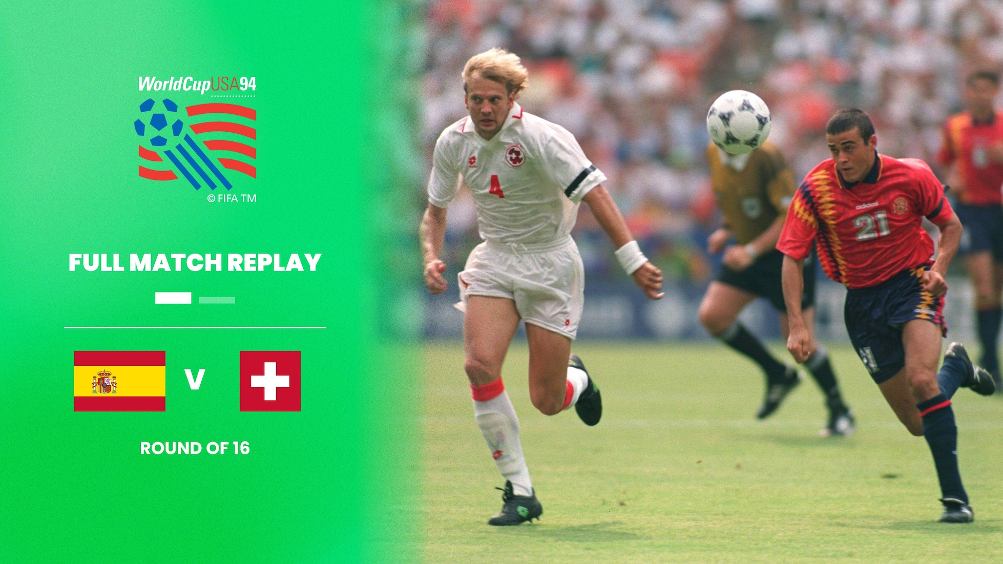 Espagne - Suisse | Huitièmes de finale | Coupe du Monde de la FIFA, États-Unis 1994™ | Match complet